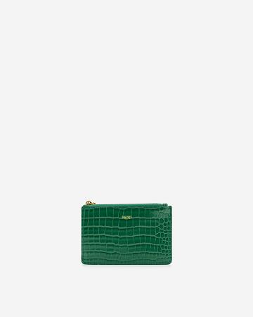 JW PEI Quinn Zipped Women Cardholders Green | CA1357IS